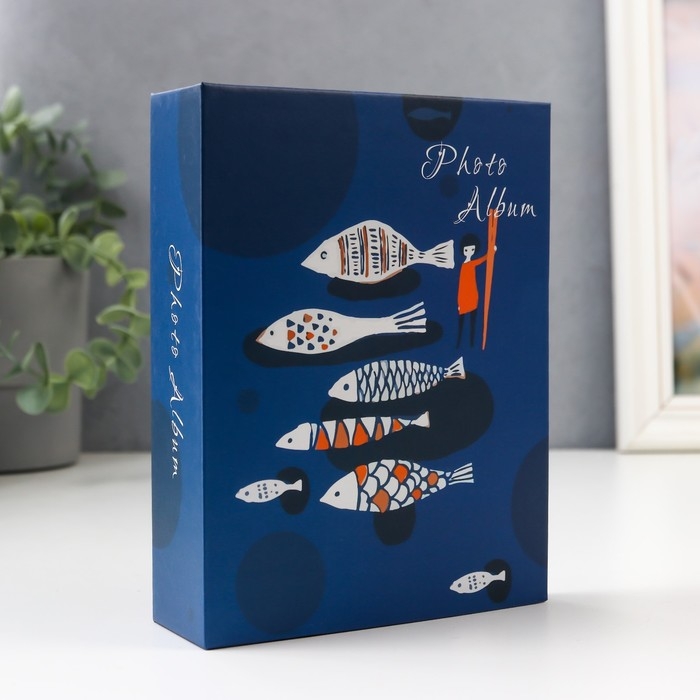 Фотоальбом на 100 фото 10х15 см Фотоальбом на 100 фото 10х15 см "Рыбки" 18х14х5,5 см