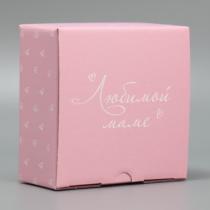 Коробка подарочная сборная, упаковка, «Любимой маме», 15 х 15 х 7 см Коробка подарочная сборная, упаковка, «Любимой маме», 15 х 15 х 7 см