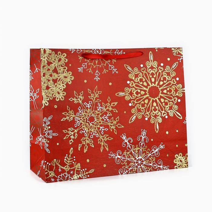 Пакет подарочный новогодний ламинированный «Новогоднее великолепие», XL 49 х 40 х 19 см, Новый год Пакет подарочный новогодний ламинированный «Новогоднее великолепие», XL 49 х 40 х 19 см, Новый год