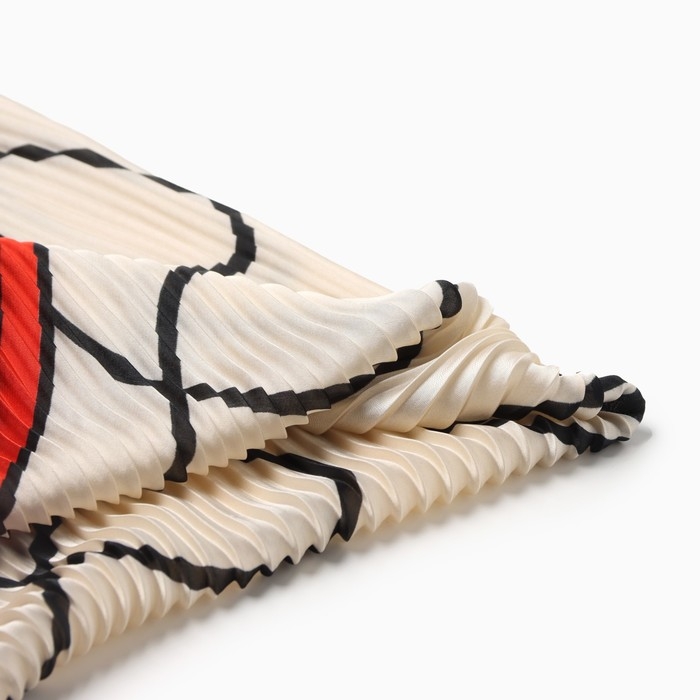 Плиссированный женский платок MINAKU, 70*70, цв.черный Плиссированный женский платок MINAKU, 70*70, цв.черный