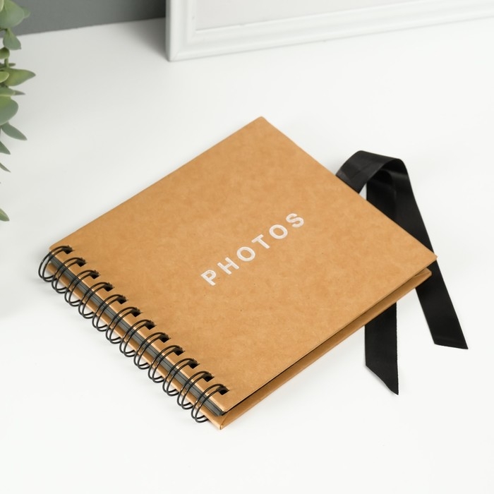 Фотоальбом BRAUBERG Black&Kraft, размер 16х18 см, 20 черных листов