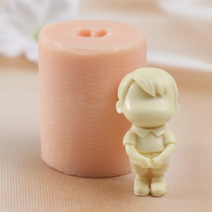 Молд силиконовый Молд силиконовый " Мальчик" 4,5х4,2х5,5 см (издел. 5х2,5х2,7 см)