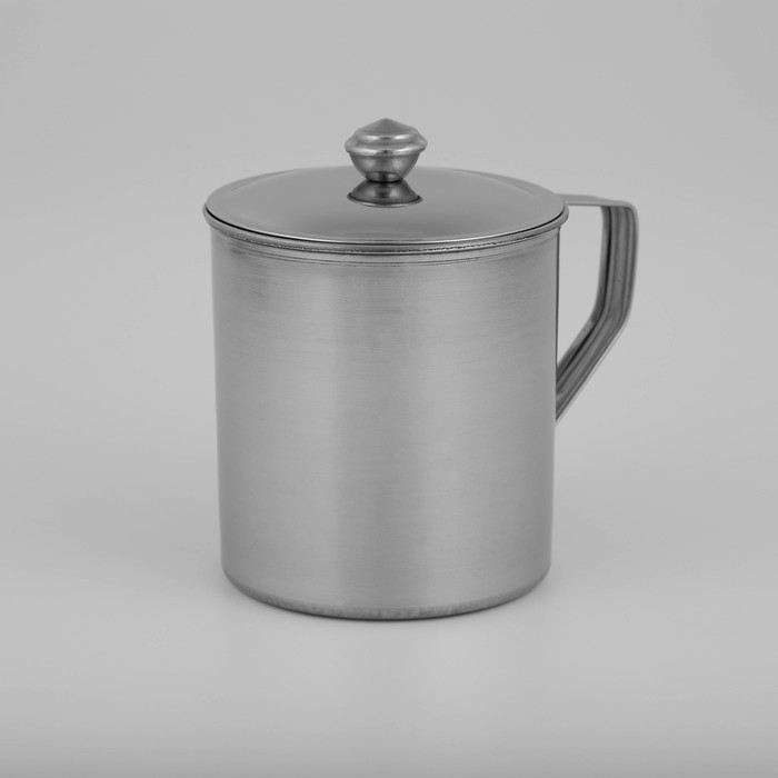 Кружка из нержавеющей стали Доляна &laquo;Индия&raquo; &laquo;Тарун&raquo;, 600 мл, 13,5&times;9,5&times;12 см, с крышкой