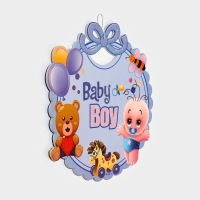 Декоративное украшение (подвеска) "Baby Boy" 28,5х24,5 см см, цв. голубой