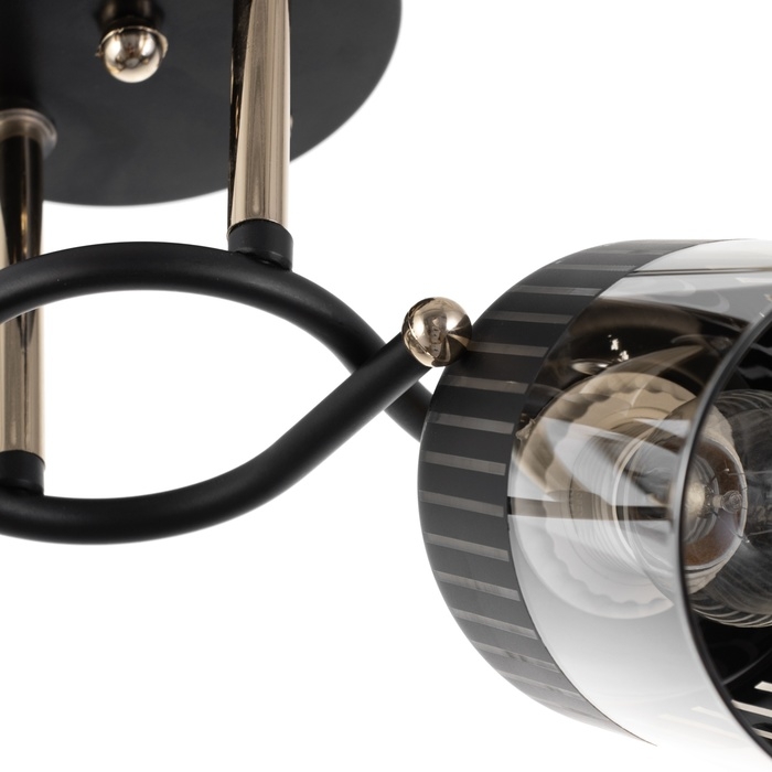 Люстра Люстра "Галион" 2хЕ27 40Вт черно-золотой 48х26 см