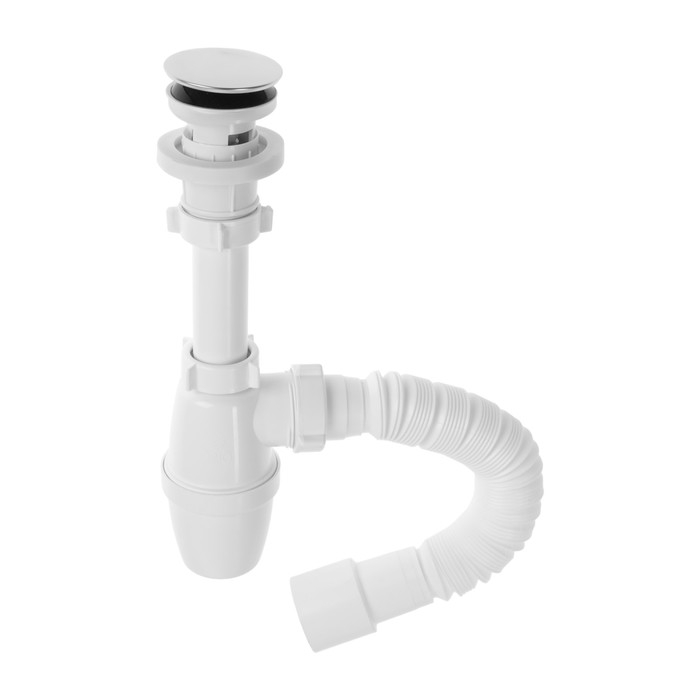 Сифон для раковины ORIO АР-3203, 1 1/4 х 40 мм, пластиковый клик-клак, с гофрой 40х40/50 мм Сифон для раковины ORIO АР-3203, 1 1/4 х 40 мм, пластиковый клик-клак, с гофрой 40х40/50 мм