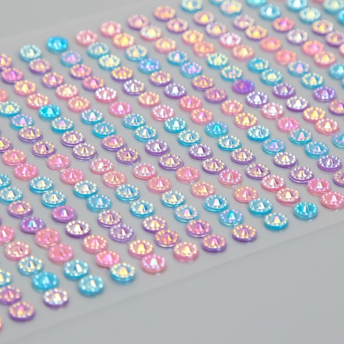 Наклейка пластик стразы Наклейка пластик стразы "Полосы градиент" МИКС 24,6х10 см