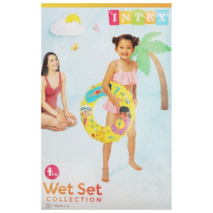 Круг для плавания «Океан», d=61 см, от 6-10 лет, цвет МИКС, 59242NP INTEX Круг для плавания «Океан», d=61 см, от 6-10 лет, цвет МИКС, 59242NP INTEX