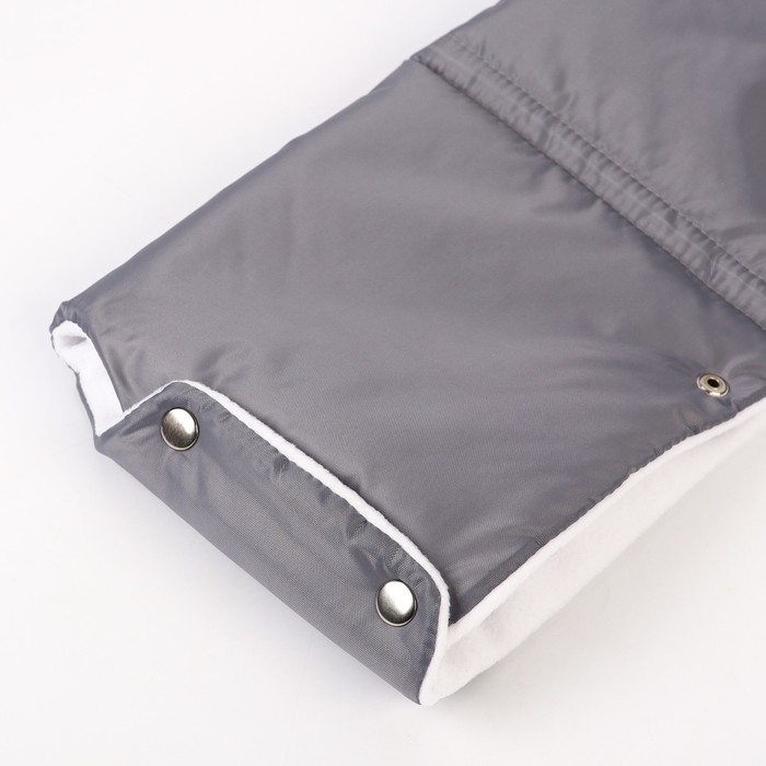 Муфта для рук флисовая, на кнопках, цвет серый