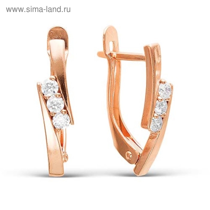 Серьги «Молния», позолота Серьги «Молния», позолота