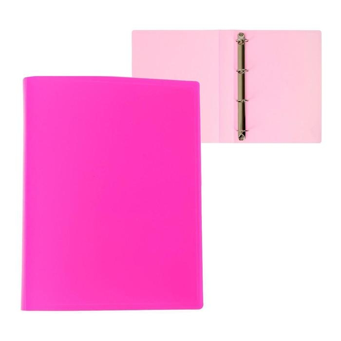 Папка на 4 кольцах А4, Calligrata, 40 мм, 500 мкм, розовая Папка на 4 кольцах А4, Calligrata, 40 мм, 500 мкм, розовая