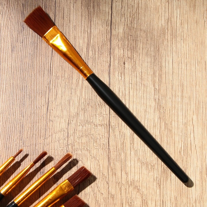 Кисть для рисования набор 6 шт. синтетика плоские «Климт» № 1, 2, 3, 4, 5, 6 Кисть для рисования набор 6 шт. синтетика плоские «Климт» № 1, 2, 3, 4, 5, 6