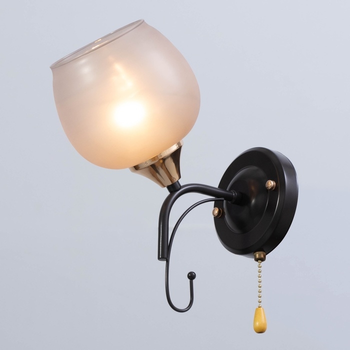 Бра Бра "Акапулько" 1х60Вт Е27 Коричневый, золото 24х13х26,5см