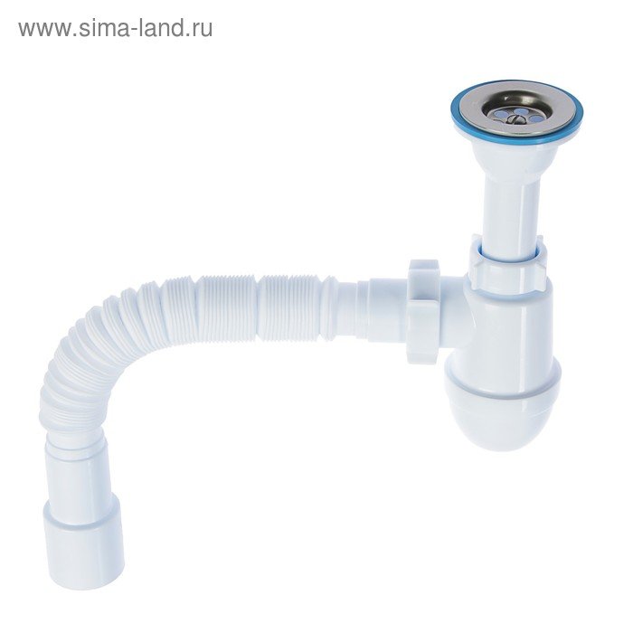 Сифон для мойки Сифон для мойки "АНИ Пласт" C2015, 1 1/4"х40 мм, литой выпуск, с гофрой 40x40/50 мм