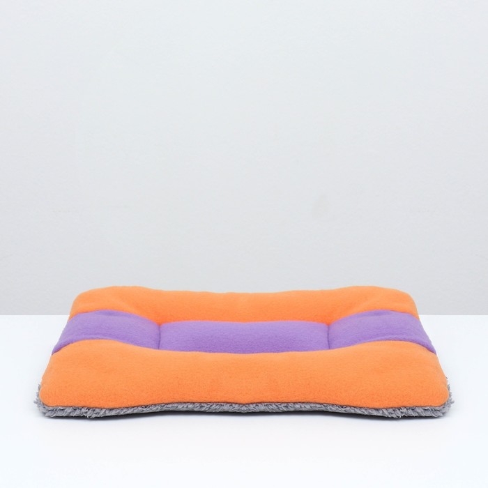 Матрас для животных, двухсторонний, 50 х 40 см, оранжевый/сиреневый