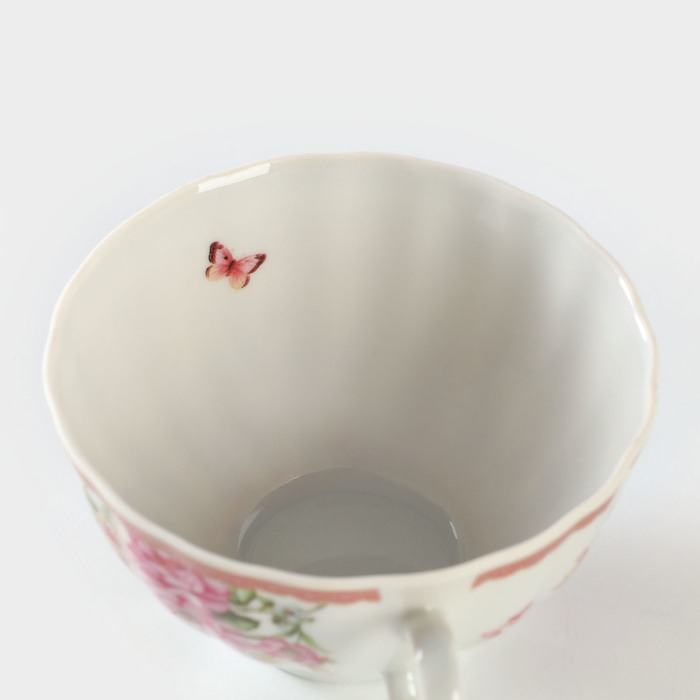 Чайная пара фарфоровая «Цветочный вальс», 275 мл Чайная пара фарфоровая «Цветочный вальс», 275 мл