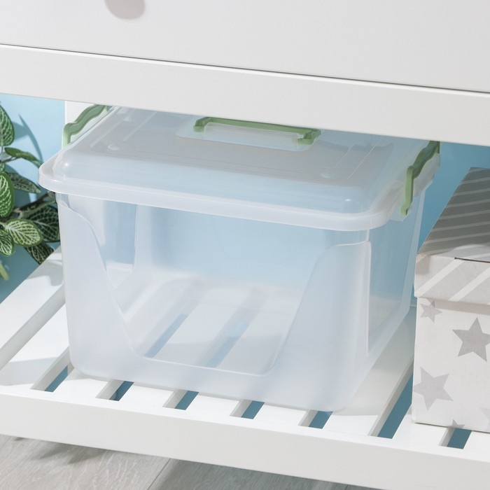 Контейнер для хранения с крышкой «Комфорт», 15 л, 32×34×22,5 см, цвет МИКС Контейнер для хранения с крышкой «Комфорт», 15 л, 32×34×22,5 см, цвет МИКС