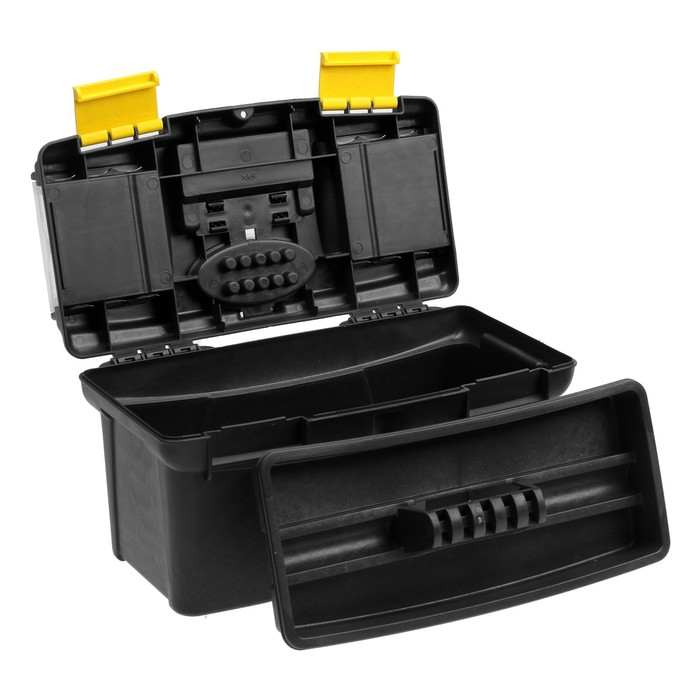 Ящик для инструмента ТУНДРА, 13 Ящик для инструмента ТУНДРА, 13", 320 х 175 х 160 мм, пластиковый, два органайзера