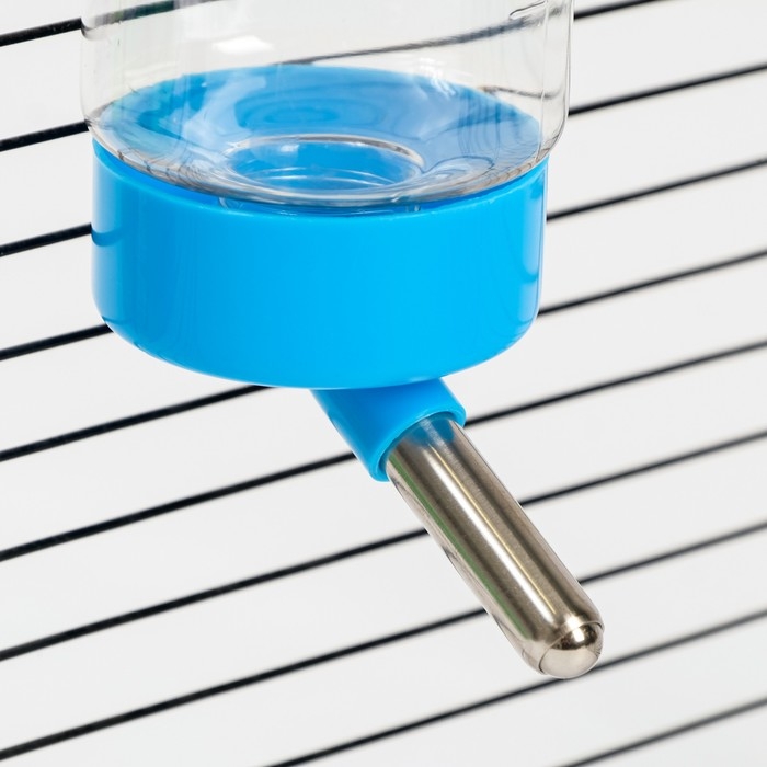 Поилка для клетки, 500 мл, 9 х 6,5 х 23 см, голубая Поилка для клетки, 500 мл, 9 х 6,5 х 23 см, голубая