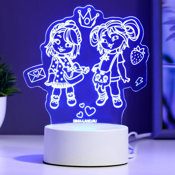 Светильник  Светильник "Подружки" LED RGB от сети RISALUX