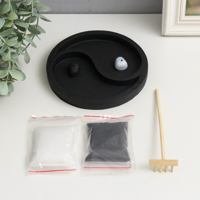 Сад камней Дзен  Сад камней Дзен "Инь и Янь"  14,8х14,8х1,7см