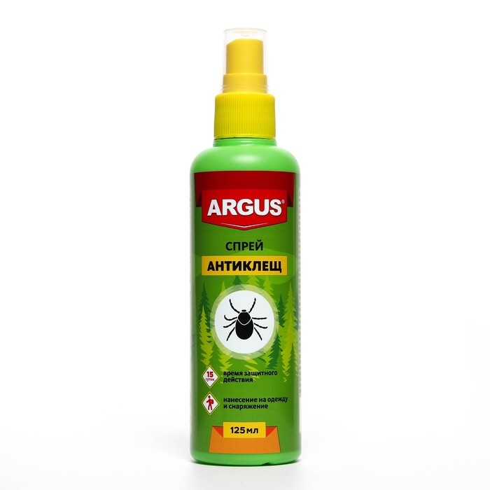 Лосьон-спрей  Лосьон-спрей "Argus", Антиклещ, 125 мл