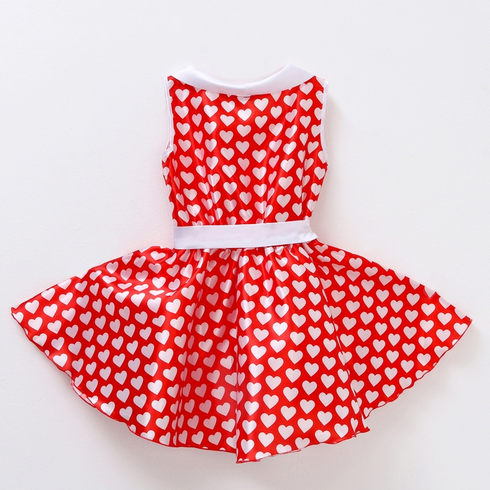 Карнавальный костюм «Стиляги» платье красное с белыми сердцами, повязка р-р 36 рост 140 см Карнавальный костюм «Стиляги» платье красное с белыми сердцами, повязка р-р 36 рост 140 см