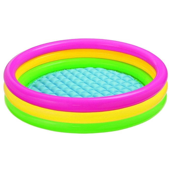 Бассейн надувной «Радуга», с надувным дном, 114 х 25 см, от 2 лет, 57412NP INTEX Бассейн надувной «Радуга», с надувным дном, 114 х 25 см, от 2 лет, 57412NP INTEX