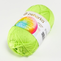 Пряжа "Детский хлопок" 100%мерсеризованный хлопок 330м/100гр (483-Незрелый лимон)