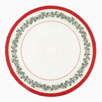 Скатерть Этель Christmas wreath d=220см +/-3см с ВГМО, 100%хл, саржа 190гр/м2