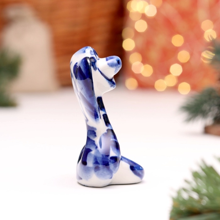 Новый год. Сувенир символ года Новый год. Сувенир символ года "Змея", №11, гжель, 7 см