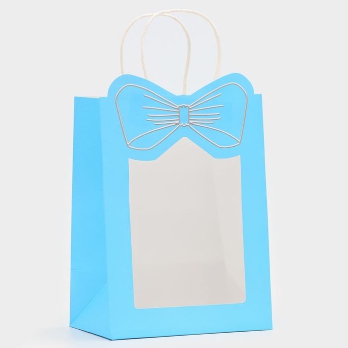 Пакет подарочный новогодний с оком Пакет подарочный новогодний с оком "Бант", 19 х 26 х 13 см.