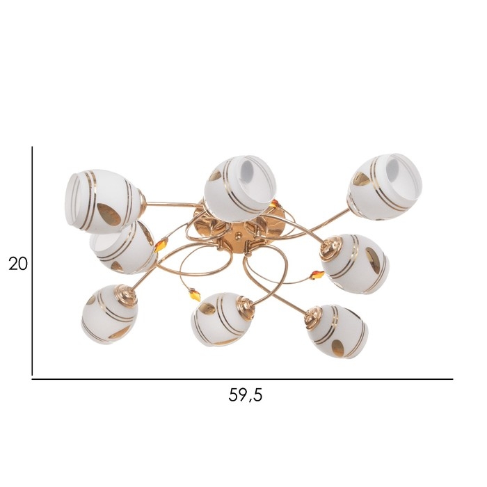 Люстра Люстра "Бриана" 8х40Вт Е27 Золото МОДЕЛЬ: 2800087