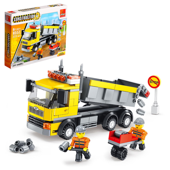 Конструктор Строители «Самосвал», 221 деталь Конструктор Строители «Самосвал», 221 деталь