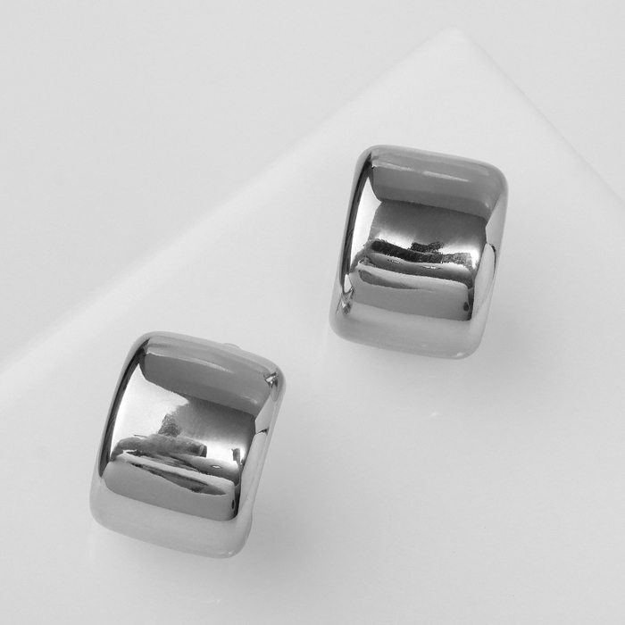 Серьги пластик «Круг» муза, цвет серебро Серьги пластик «Круг» муза, цвет серебро