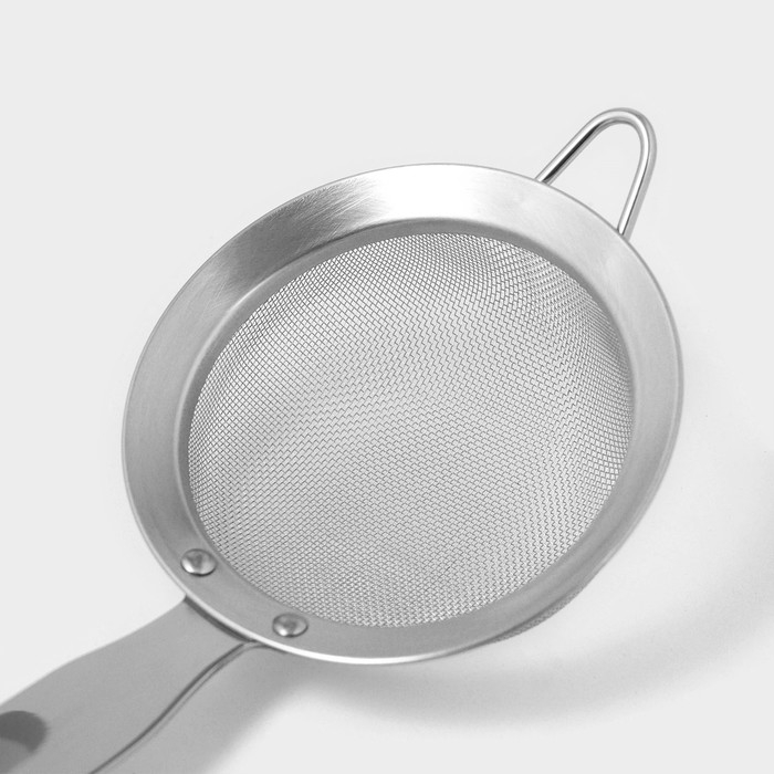 Сито для просеивания с ручкой Доляна Zero, d=10 см, нержавеющая сталь, цвет серебристый Сито для просеивания с ручкой Доляна Zero, d=10 см, нержавеющая сталь, цвет серебристый
