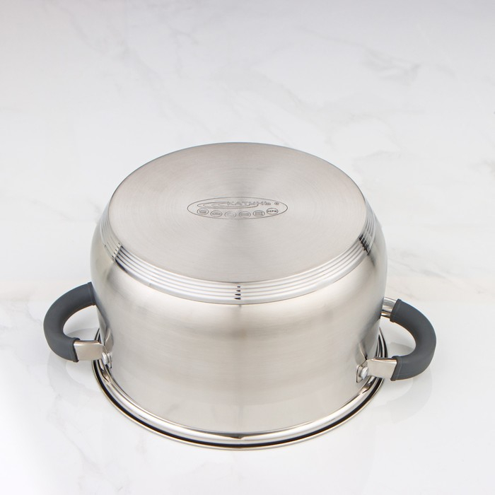 Кастрюля «Ирида», 5,2 л, d=22 см, стеклянная крышка, капсульное дно, индукция Кастрюля «Ирида», 5,2 л, d=22 см, стеклянная крышка, капсульное дно, индукция