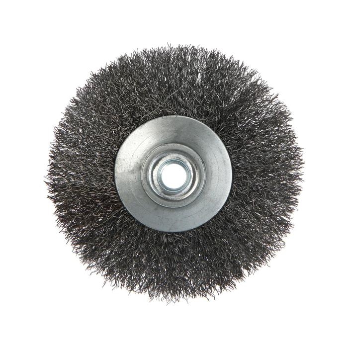 Щетка металлическая для УШМ ТУНДРА,  Щетка металлическая для УШМ ТУНДРА, "тарелка", М14, 125 мм
