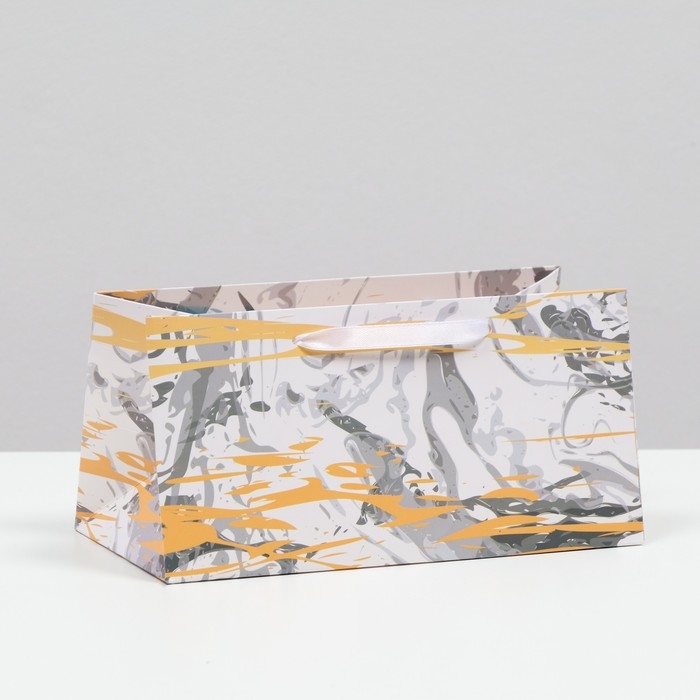 Пакет для цветов  Пакет для цветов "Мрамор", 24 х 12 х 12 см