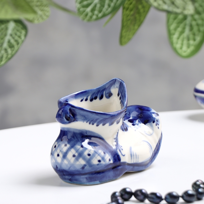 Сувенир  Сувенир "Башмак", 12 х 6см, гжель, фарфор