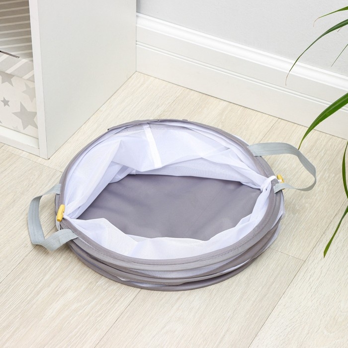 Корзина для белья Доляна, складная, 35×35×43 см, цвет белый Корзина для белья Доляна, складная, 35×35×43 см, цвет белый