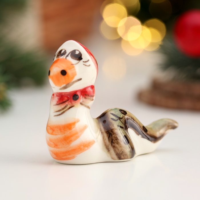 Сувенир символ года Сувенир символ года "Змея Мотя", гжель, цвет, 5 см