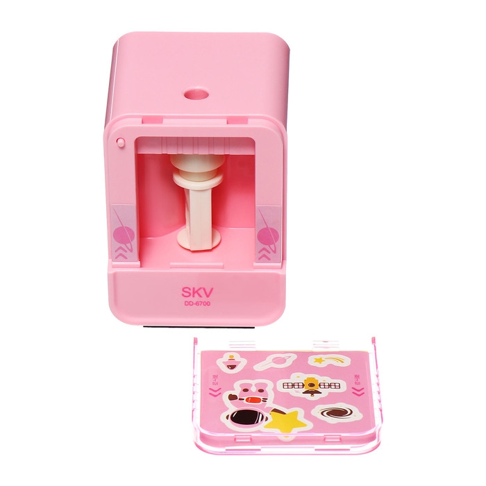 Точилка электрическая (батарейки в комплект не входят). работает от 2-х AA батареек Розовый Точилка электрическая (батарейки в комплект не входят). работает от 2-х AA батареек Розовый