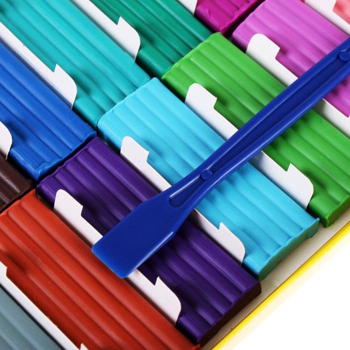 Пластилин 18 цветов 252 г, Пластилин 18 цветов 252 г, "Гамма" "Юный художник", со стеком