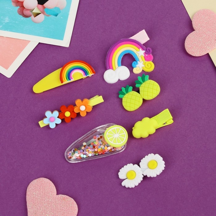 Набор для волос  Набор для волос "Маленькие радости" (14 шт) семицветик, жёлтый