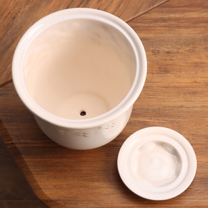 Горшок цветочный ЮТА №3, Белый 2,5 л Горшок цветочный ЮТА №3, Белый 2,5 л