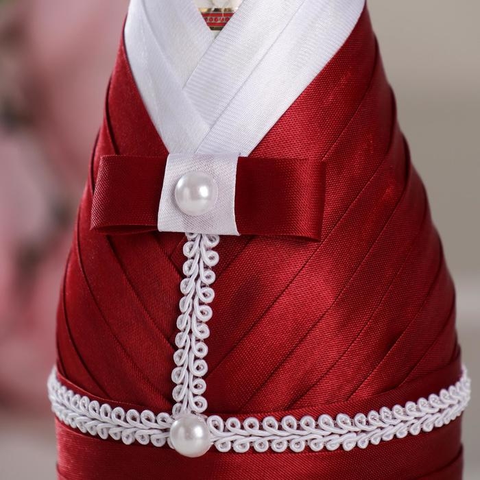 Украшение для шампанского Украшение для шампанского "Идиллия", марсала с белым