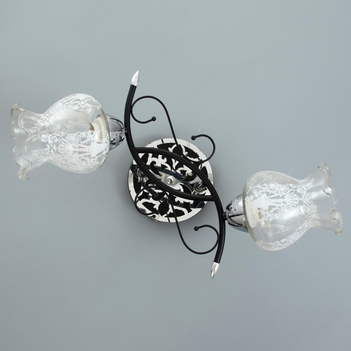 Люстра Люстра "Триони" 2 лампы 40Вт Е27 хром-черный 51х31х29