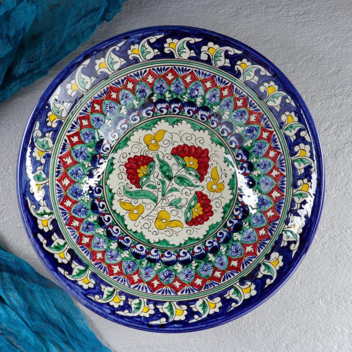 Супница Риштанская Керамика  Супница Риштанская Керамика "Узоры", 28 см, микс