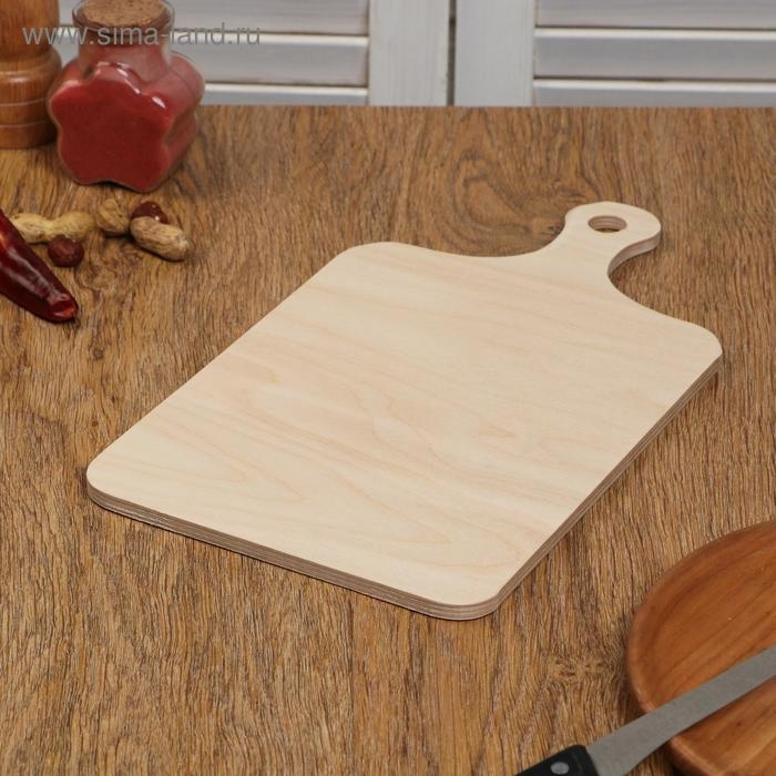 Доска разделочная деревянная  Доска разделочная деревянная "Классика", с ручкой, 29×18×0,8 см